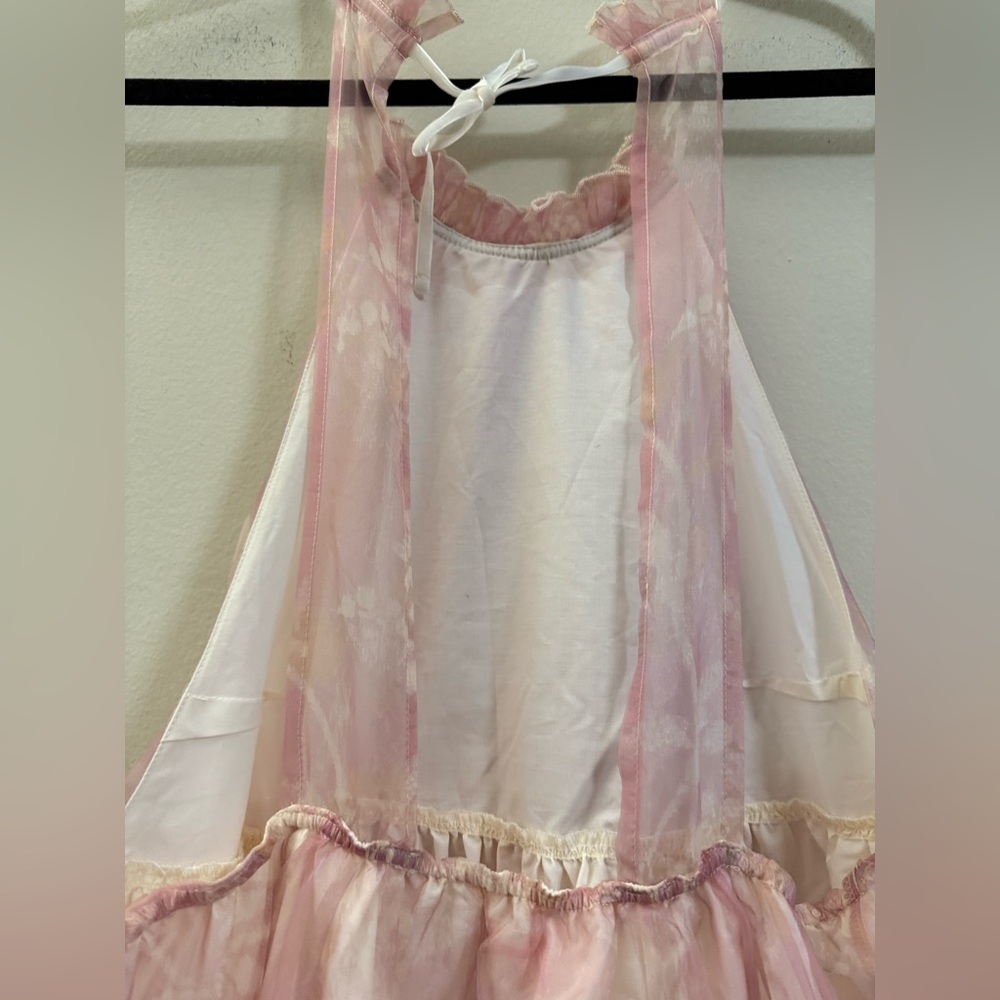 Free People Sweet Serenade Floral Open Back Mini Dress in Bubblegum Pink - S - Picture 11 of 16